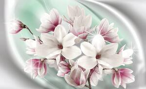 Fototapet - Flori albe și roz (152,5x104 cm)