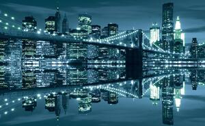 Fototapet - New York și podul Brooklyn (254x184 cm)