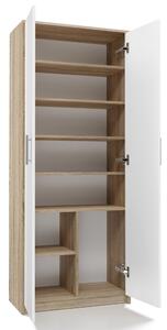 Odell MIX Oliv 2D etajeră cărți, dulap birou, sonoma-alb