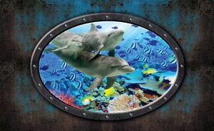 Fototapet - Delfin în aquariu (254x184 cm)