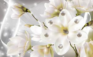 Fototapet - Perle și flori (254x184 cm)