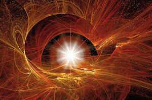 Fototapet - Abstract auriu Supernova (152,5x104 cm)