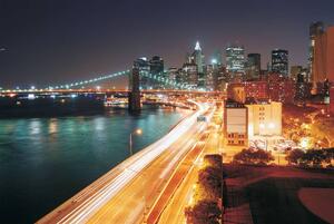Fototapet - New York City Urban Brooklyn Bridge (254x184 cm)