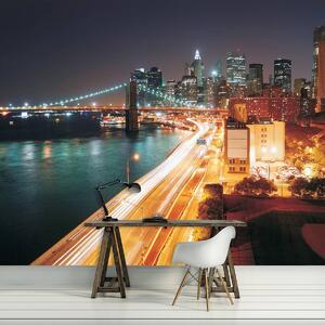Fototapet - New York City Urban Brooklyn Bridge (254x184 cm)
