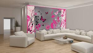 Fototapet - Fluturi roz (152,5x104 cm)