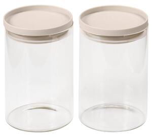 Set două recipiente de depozitare din sticlă, 10 x 15 cm, Kesper