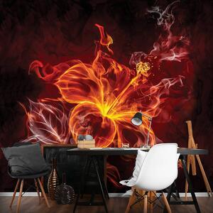 Fototapet - Floare- foc și fum (152,5x104 cm)