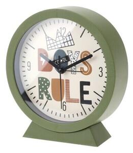 Ceas de masă pentru copii, Boys Rule, verde, diam. 15 cm