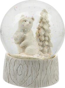 Glob de zăpadă de Crăciun cu LED Bear, 10 x 12,5 cm