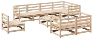 Set canapea de grădină, 9 piese, lemn masiv de pin