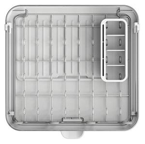 Scurgător de vase argintiu ajustabil din plastic 35,5x38 cm Extend Steel Plus – Joseph Joseph