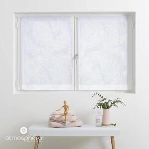Set 2 perdele scurte, efect de in, 100% poliester, 60 x 90 cm