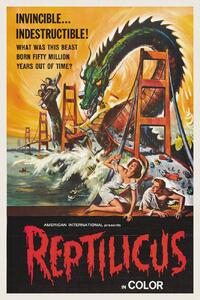 Artă imprimată Reptilicus (Vintage Cinema / Retro Movie Theatre Poster / Horror & Sci-Fi), (26.7 x 40 cm)