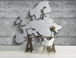 Fototapet - Harta argintie a Europei (152,5x104 cm)