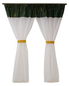 Perdea Velaria bamboo alb cu tafta, 170x170 cm