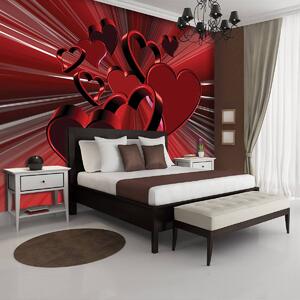 Fototapet - Inima roșie - abstract (152,5x104 cm)