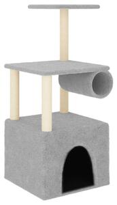 Ansamblu pisici, stâlpi din funie sisal, gri deschis, 109,5 cm