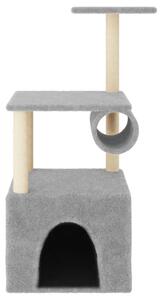 Ansamblu pisici, stâlpi din funie sisal, gri deschis, 109,5 cm