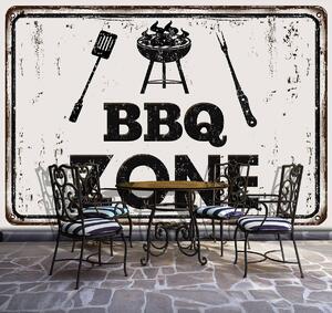 Fototapet - BBQ Zone - inscripție (152,5x104 cm)