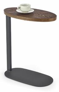 Măsuță laterală Houston 1516, Negru, Nuca, Metal, 58x26x48cm, 6 kg