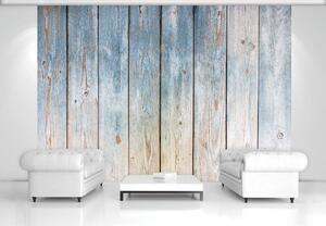 Fototapet - Scănduri din lemn - nuanță spre albastru (152,5x104 cm)