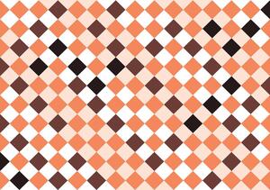 Fototapet - Mozaic - gresie portocalie (254x184 cm)