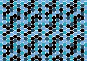 Fototapet - Hexagon mozaic (254x184 cm)