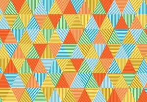 Fototapet - Triunghiuri colorate (152,5x104 cm)