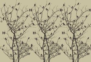 Fototapet - Păsări în copac (152,5x104 cm)