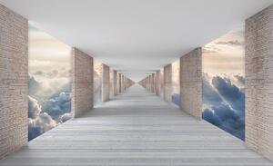 Fototapet - Tunel cu privire spre nori (152,5x104 cm)