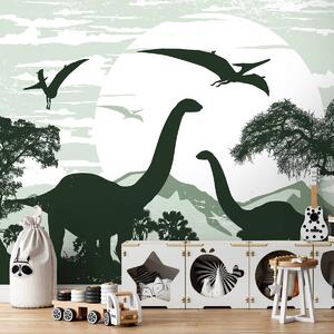 Fototapet - Dinozauri verzi 2 (254x184 cm)