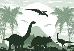 Fototapet - Dinozauri verzi (254x184 cm)