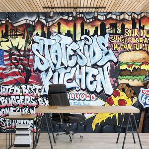 Fototapet - Cel mai bun burger - Graffiti (152,5x104 cm)