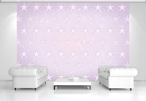 Fototapet - Stele pe fundal roz (152,5x104 cm)
