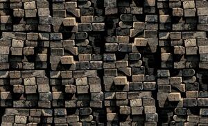 Fototapet - Grămada piloților din lemn (152,5x104 cm)