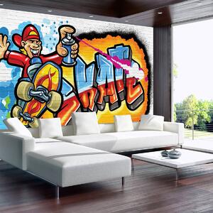 Fototapet - Graffiti colorat - skateboard (254x184 cm)