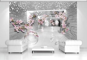 Fototapet - Tunel miraculos cu flori (152,5x104 cm)