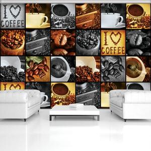 Fototapet - I Love Coffee - colaj (152,5x104 cm)
