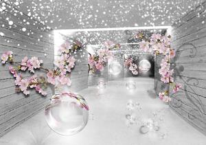 Fototapet - Tunel miraculos cu flori (254x184 cm)