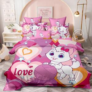 Lenjerie Bumbac Finet 6 Piese Love Cats