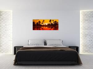 Tablou - Apus de soare deasupra rezortului (120x50 cm)