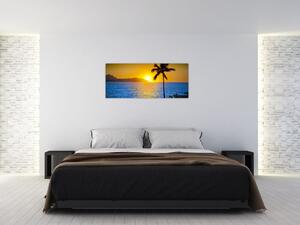 Tablou - Apus de soare deasupra mării (120x50 cm)