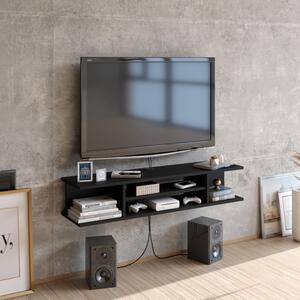 Comoda TV Salvador, Model Pivot, 120x23x29.5 cm, Negru