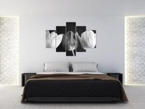 Tablou - Lalele alb negre (150x105 cm)