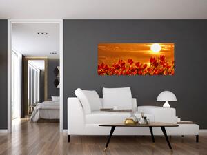 Tablou - lan înflorit de lalele (120x50 cm)