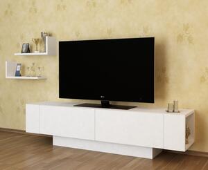 Comoda TV Salvador, Model Ekol, 150x40x31.5 cm, Alb