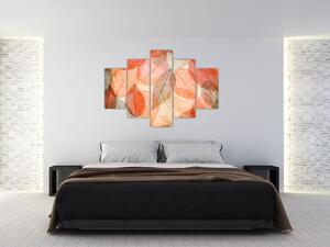 Tablou cu frunzele de toamnă pictate (150x105 cm)