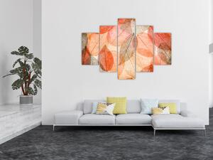 Tablou cu frunzele de toamnă pictate (150x105 cm)