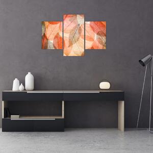 Tablou cu frunzele de toamnă pictate (90x60 cm)