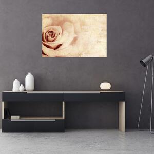 Tablou - floare de trandafir pentru îndrăgostiți (90x60 cm)